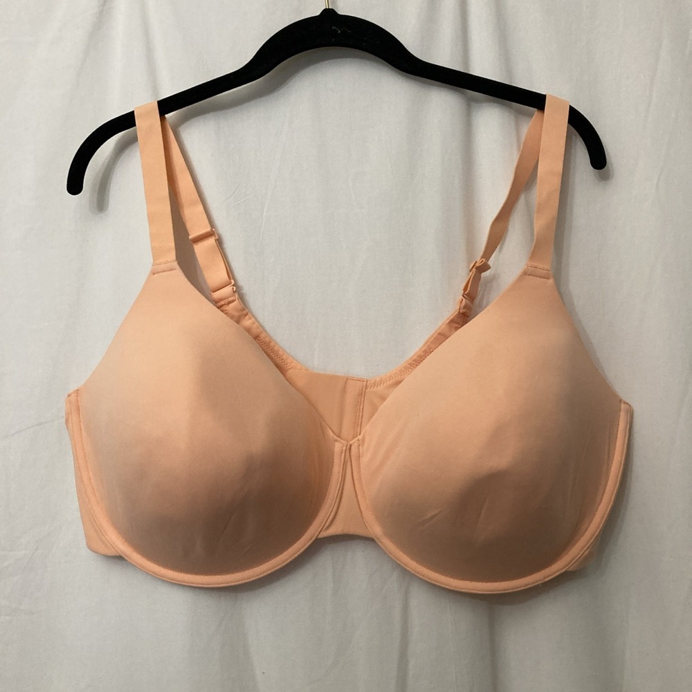Skims Peach Solid Tagless Padded Underwire Scoop Bra - SZ 44DD